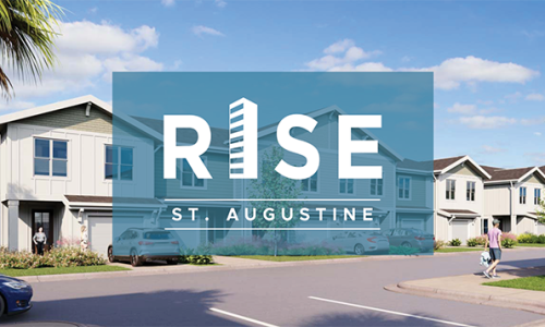 townhomes for rent in St. Augustine Florida with clear blue skies